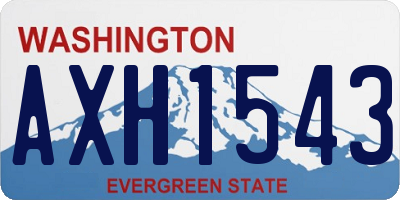WA license plate AXH1543
