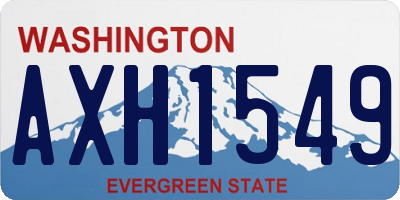 WA license plate AXH1549