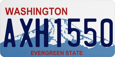 WA license plate AXH1550