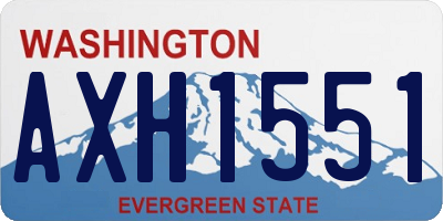 WA license plate AXH1551