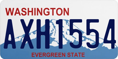 WA license plate AXH1554