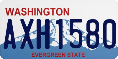 WA license plate AXH1580