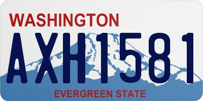 WA license plate AXH1581