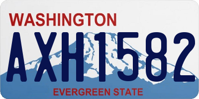 WA license plate AXH1582