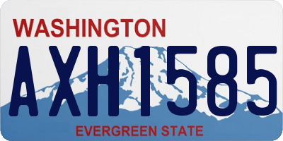 WA license plate AXH1585