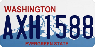 WA license plate AXH1588