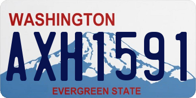 WA license plate AXH1591