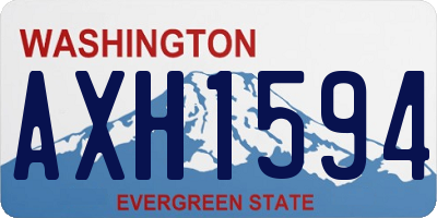 WA license plate AXH1594