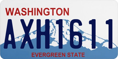 WA license plate AXH1611