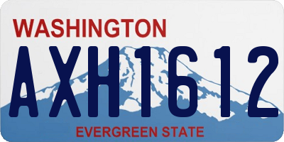 WA license plate AXH1612