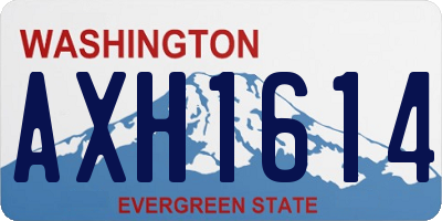 WA license plate AXH1614