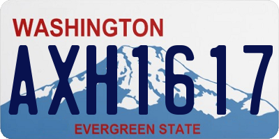 WA license plate AXH1617