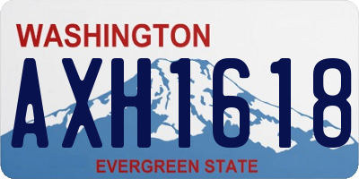 WA license plate AXH1618
