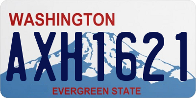 WA license plate AXH1621