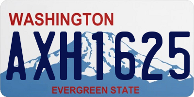 WA license plate AXH1625