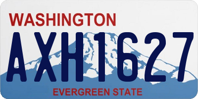 WA license plate AXH1627