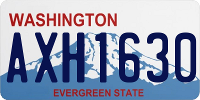 WA license plate AXH1630