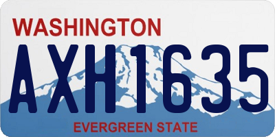 WA license plate AXH1635