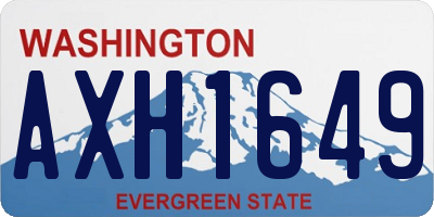 WA license plate AXH1649
