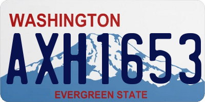 WA license plate AXH1653