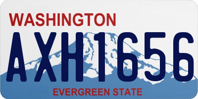 WA license plate AXH1656
