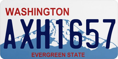 WA license plate AXH1657