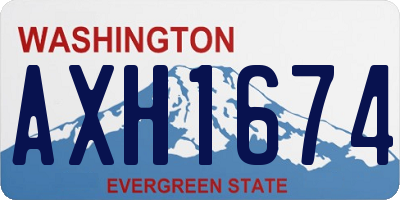 WA license plate AXH1674