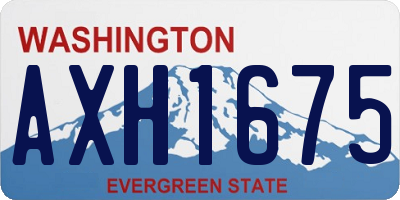 WA license plate AXH1675