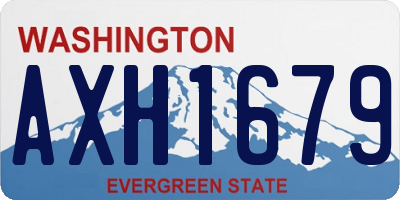 WA license plate AXH1679