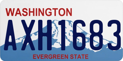 WA license plate AXH1683