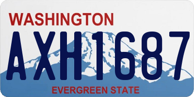 WA license plate AXH1687