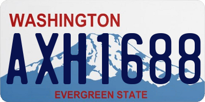 WA license plate AXH1688