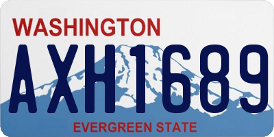 WA license plate AXH1689