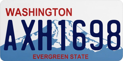 WA license plate AXH1698