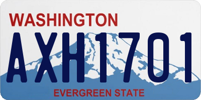 WA license plate AXH1701