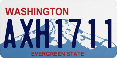 WA license plate AXH1711