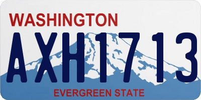 WA license plate AXH1713