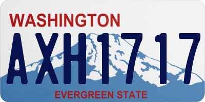 WA license plate AXH1717