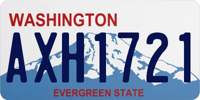WA license plate AXH1721