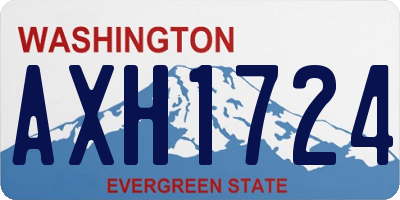 WA license plate AXH1724