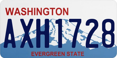 WA license plate AXH1728