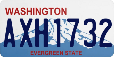 WA license plate AXH1732