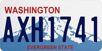 WA license plate AXH1741
