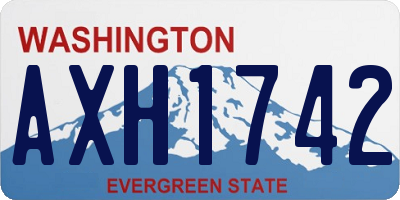 WA license plate AXH1742