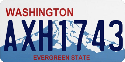 WA license plate AXH1743