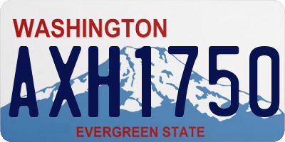 WA license plate AXH1750