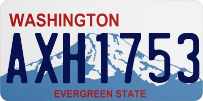 WA license plate AXH1753