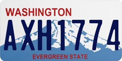 WA license plate AXH1774