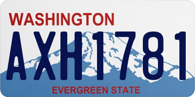 WA license plate AXH1781