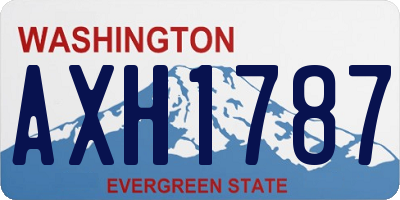 WA license plate AXH1787
